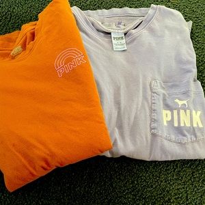 2 PINK shirts
